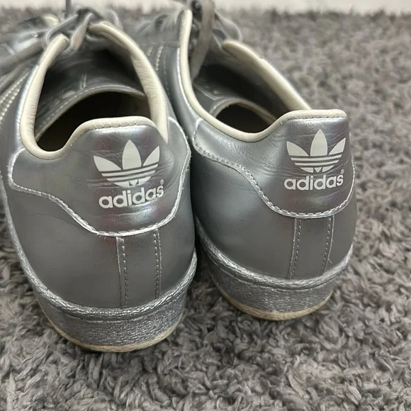 SUPERSTAR 80S 'METALLIC PACK - SILVER' pre-owned Men’s 8.5 - Picture 6 of 6